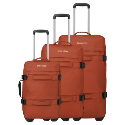 Travelite Bolonia Wheeled Duffle S,M,L Orange – sada cestovních kufrů, celkový pohled