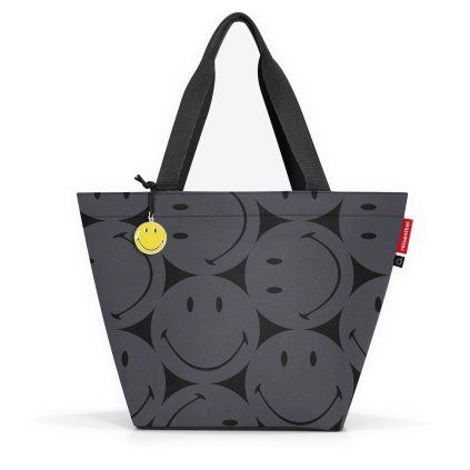 Reisenthel Shopper M Smiley grey – nákupní taška, celkový pohled