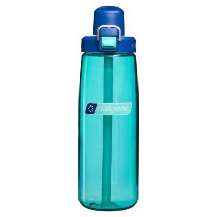 nalgene straw bottle blue aqua w dark blue cap sustain nalgene 5566 0124 01