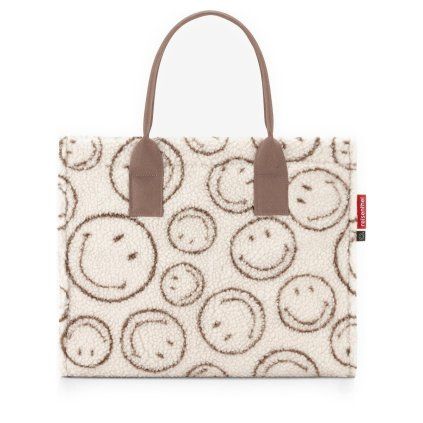Reisenthel Daily Shopper Smiley Teddy Chocolate – nákupní taška, celkový pohled