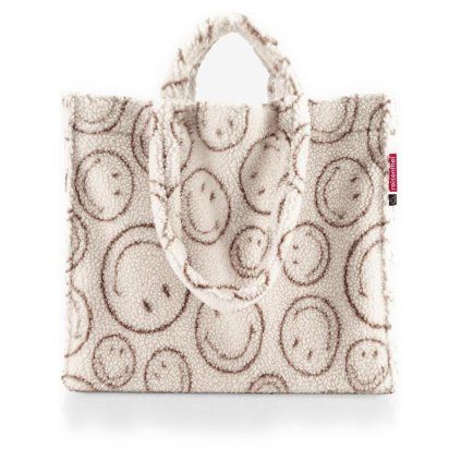 Reisenthel Softshopper Smiley Teddy Chocolate – nákupní taška, celkový pohled