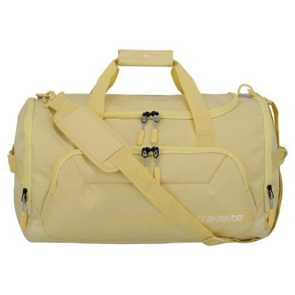 Travelite Kick Off Duffle M Yellow 45L – cestovní taška, celkový pohled