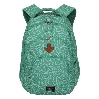 Travelite Basics Backpack Print Green 22l – batoh, celkový pohled