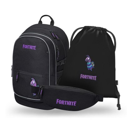 BAAGL SET 3 Core Fortnite Llama: batoh, sáček, ledvinka GRS – produktová fotografie 1