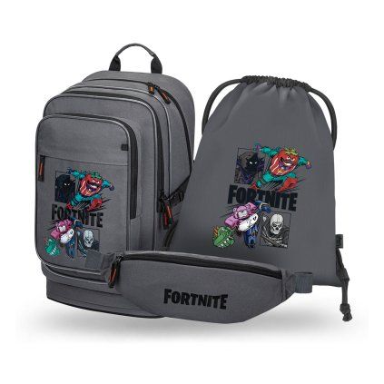 BAAGL SET 3 Cubic Fortnite Squad: batoh, sáček, ledvinka GRS – produktová fotografie 1