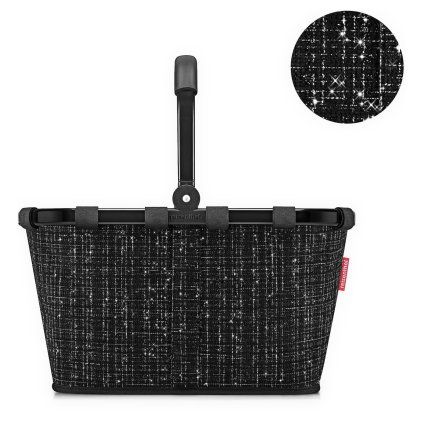 Reisenthel Carrybag Boucle Black – nákupní košík, celkový pohled