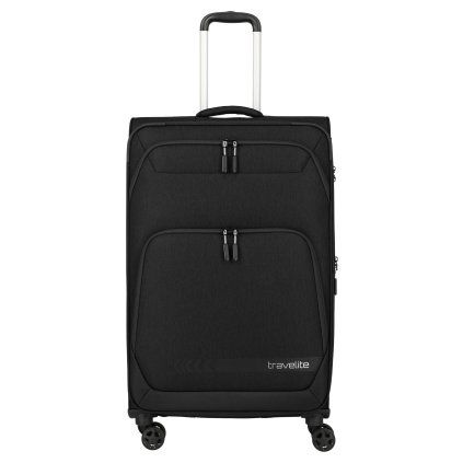 Travelite Kick Off 4w L exp Black – cestovní kufr, celkový pohled