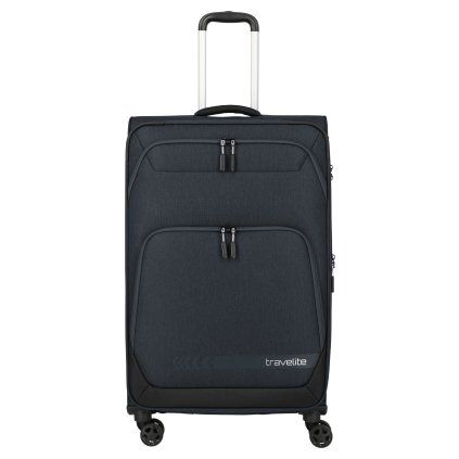 Travelite Kick Off 4w L exp Anthracite – cestovní kufr, celkový pohled