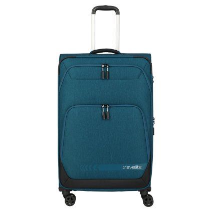 Travelite Kick Off 4w L exp Petrol – cestovní kufr, celkový pohled