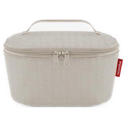 Reisenthel Coolerbag S Pocket Herringbone Sand – chladicí taška, celkový pohled
