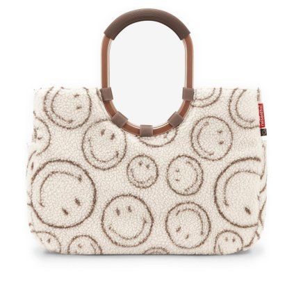 Reisenthel Loopshopper L Smiley Teddy Chocolate – nákupní taška, celkový pohled