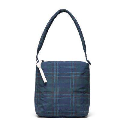 Herschel Cloudform Small Tote Tartan Plaid Black Iris 10L – produktová fotografie