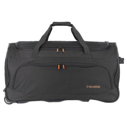 Travelite Basics Fresh Wheeled Duffle Black – cestovní taška na kolečkách, detail zipu