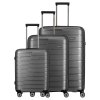 Travelite Air Base S,M,L Anthracite – sada cestovních kufrů, celkový pohled