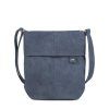Zwei Kabelka MADEMOISELLE M12 nubuk blue