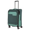 Travelite Viia 4w M Green – cestovní kufr, šikmý pohled