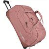 Travelite Kick Off Wheeled Duffle XL Rosé – cestovní taška na kolečkách, celkový pohled