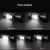Solight LED čelová nabíjecí svítilna, 650lm, Li-ion, USB