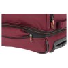 Travelite Basics Wheeled duffle S Bordeaux – cestovní taška na kolečkách, detail zipu