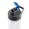 Láhev s košíkem na ovoce Get Fit, 800 ml, Loooqs, čirá/šedá/modrá