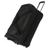 Travelite Basics Wheeled Duffle exp. Black – cestovní taška na kolečkách, pohled zepředu