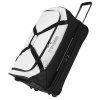 Travelite Basics Wheeled Duffle exp. Black/white – cestovní taška na kolečkách, celkový pohled
