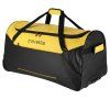 Travelite Basics Trolley Travel Bag Black/yellow – cestovní taška na kolečkách, boční pohled