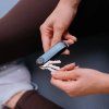 Orbitkey Klíčenka z prémiové nappa kůže 2.0 Hybrid Leather - Lake Blue