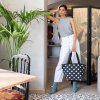 Reisenthel Shopper M Dots White – nákupní taška, produktový pohled 3