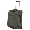Travelite Briize Wheeled duffle S Khaki – cestovní taška na kolečkách, šikmý pohled