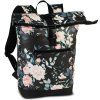 Bench Batoh Hydro roll-top - černá květiny 20l
