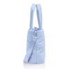 Puffer Tote Bag Side View Light Blue