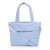 Puffer Tote Bag Back View Light Blue