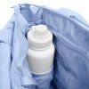 Puffer Tote Bag Interior Water Bottle Pocket Light Blue