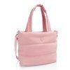 Puffer Tote Bag Front View Rose
