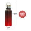 BAAGL Termoláhev s bambusovým víčkem Gradient červeno-černá, 500 ml – produktová fotografie 4