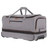Travelite Basics Wheeled duffle L Grey – cestovní taška na kolečkách, detail zipu