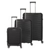 Travelite Mooby S,M,L Front pocket Black – sada cestovních kufrů, celkový pohled