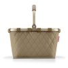 Reisenthel Carrybag Frame Rhombus Olive – nákupní košík, celkový pohled