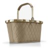 Reisenthel Carrybag Frame Rhombus Olive – nákupní košík, produktový pohled 4