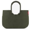 Reisenthel Loopshopper L Cord dark matcha – nákupní taška, celkový pohled