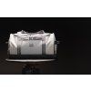 Herschel Kaine Ripstop Reflective Duffle Ultimate Gray/Stone Mountain 44L – fotografie v použití a detail modelu