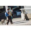 Herschel Little America™ Mid Moonlight Blue Diamond 21L – fotografie v použití a detail modelu